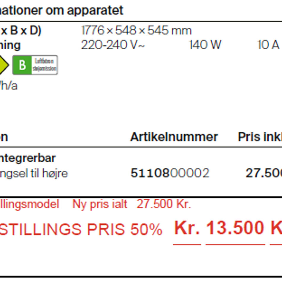 V-ZUG Køle-Fryseskab