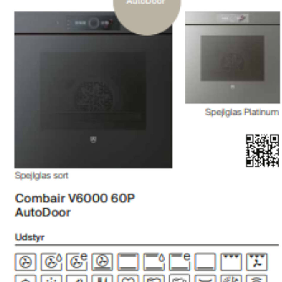 V-ZUG Ovn og Combidamp ovn 