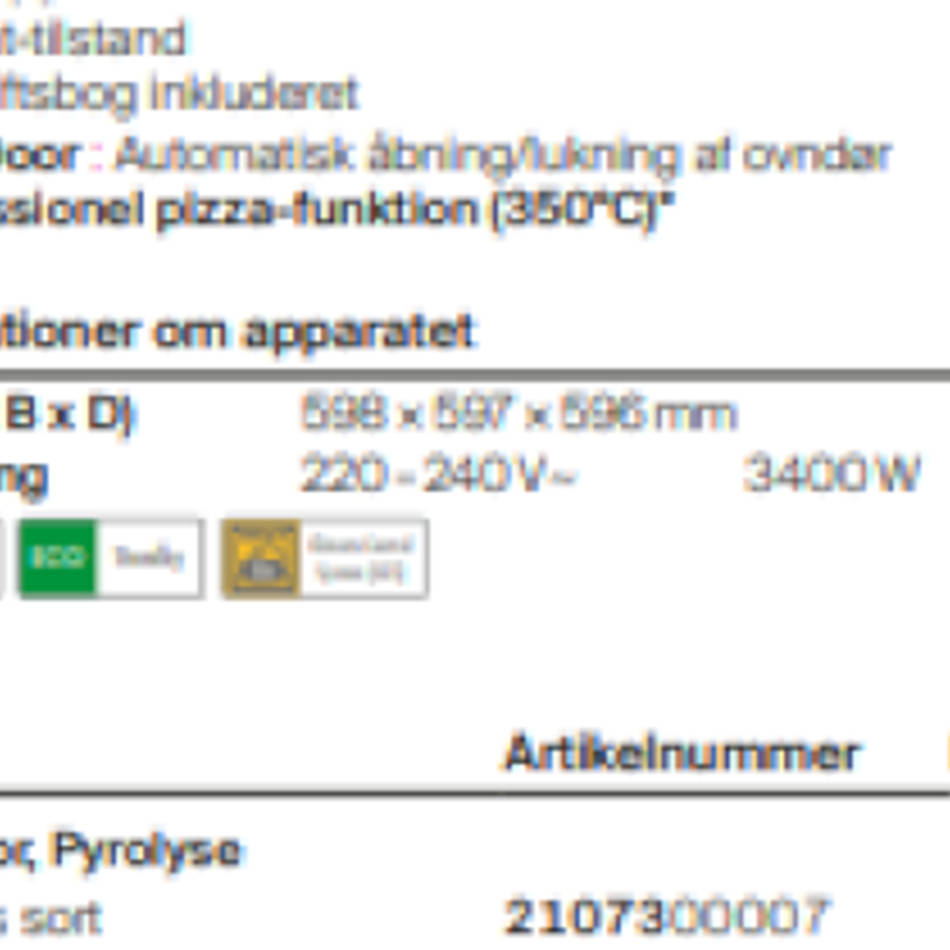 V-ZUG Ovn og Combidamp ovn 