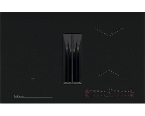 AEG 6000 NCH84B03AZ 80cm Hob with Extraction Matt Black