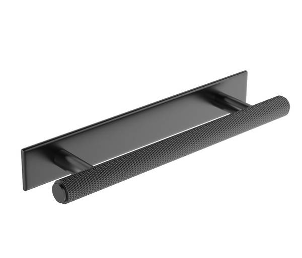Knurled Matt Black Handle With Back Plate
