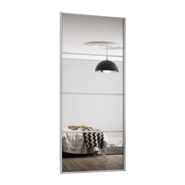 Classic 4 Panel Silver Frame, Mirror 762mm