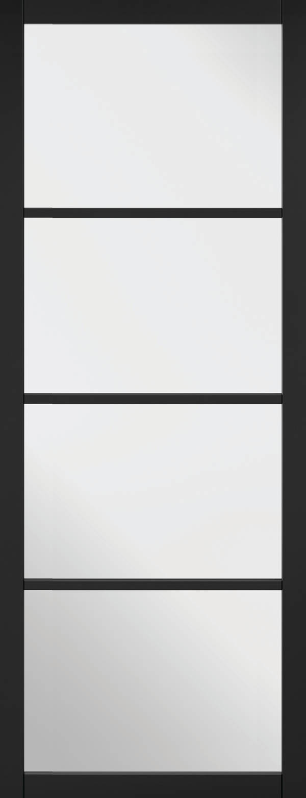 Soho Black 4 Light Glazed Internal Door