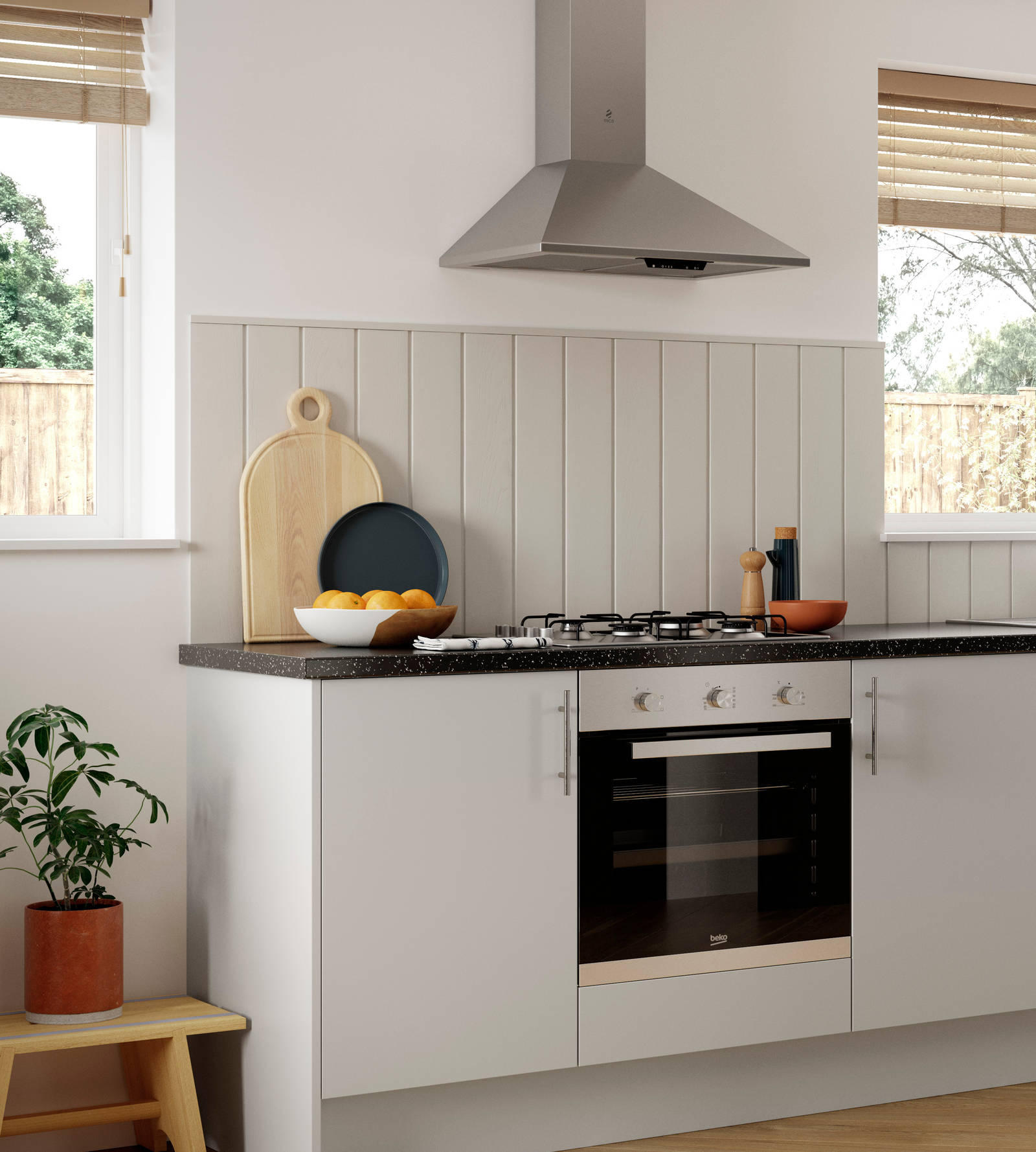Ascoli by Magnet. Affordable contemporary kitchen constructed from 18mm MFC. Available in 6 colours.
