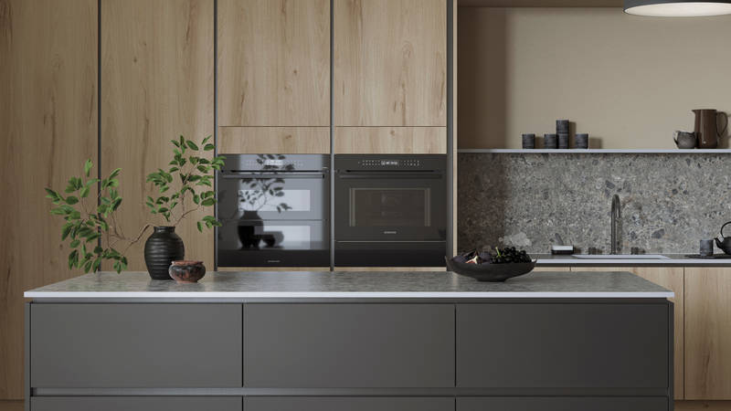 Integrated handles give Integra Portobello a sleek modern finish, perfectly offset by its organic woodgrain texture - crafted from premium Italian materials.