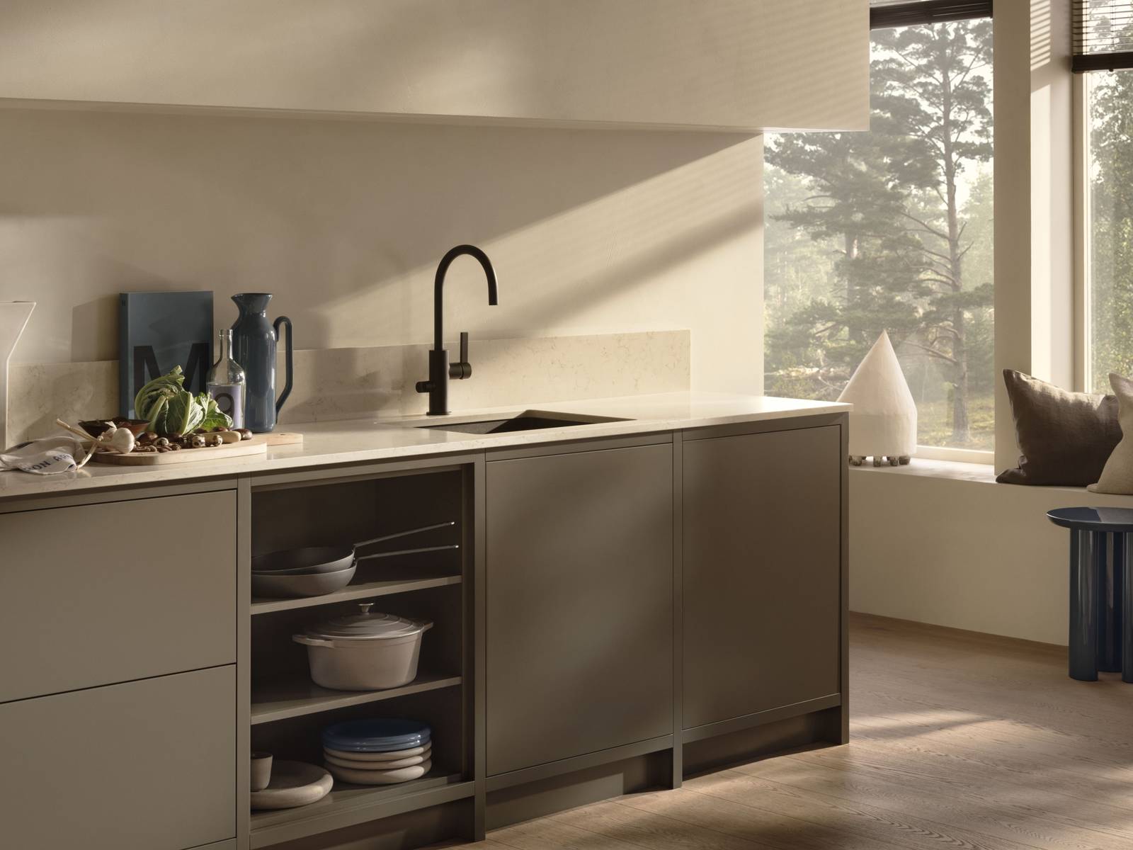 Varm minimalisme køkken