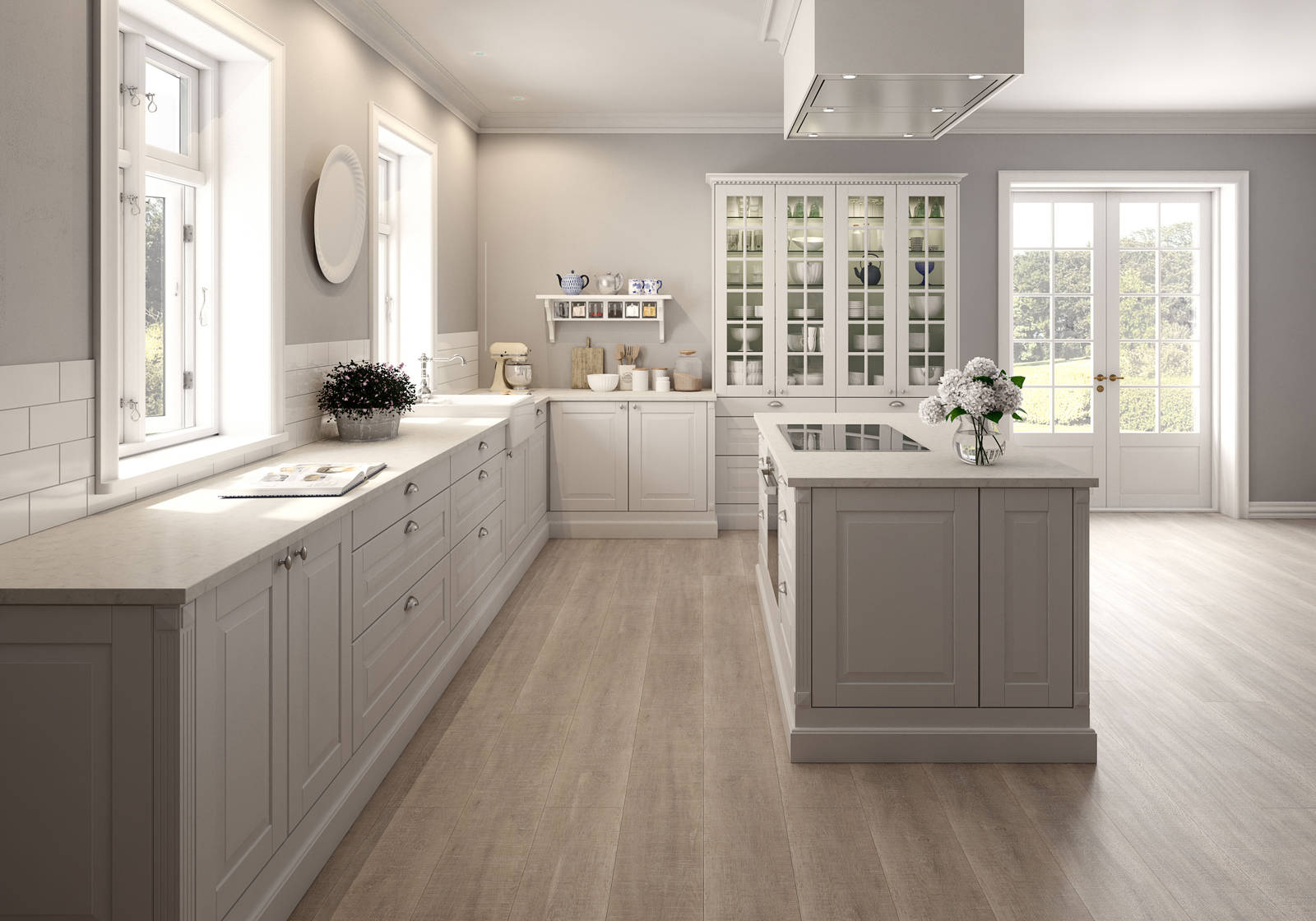 Eksklusivt tradisjonskjøkken med herskapelig preg. Klassiske speilfronter med fylling og markerte profilspor som gir dybdevirkning og skyggespill. Herregaard leveres med fronter i MDF eller eik.