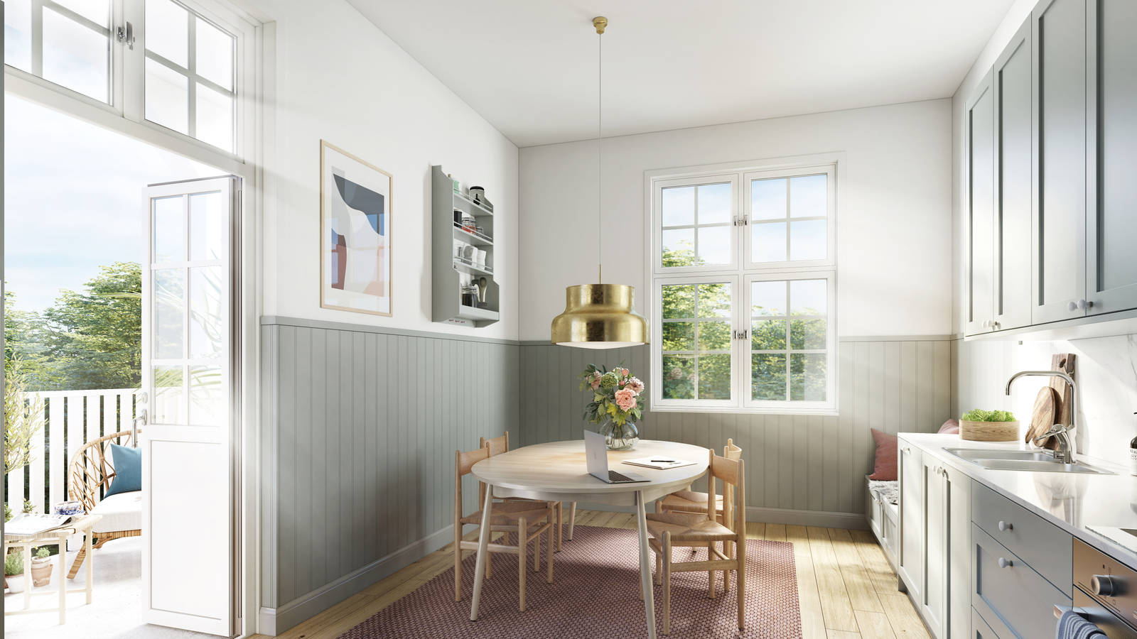 Marketenteriet Rindö kök nära balkong