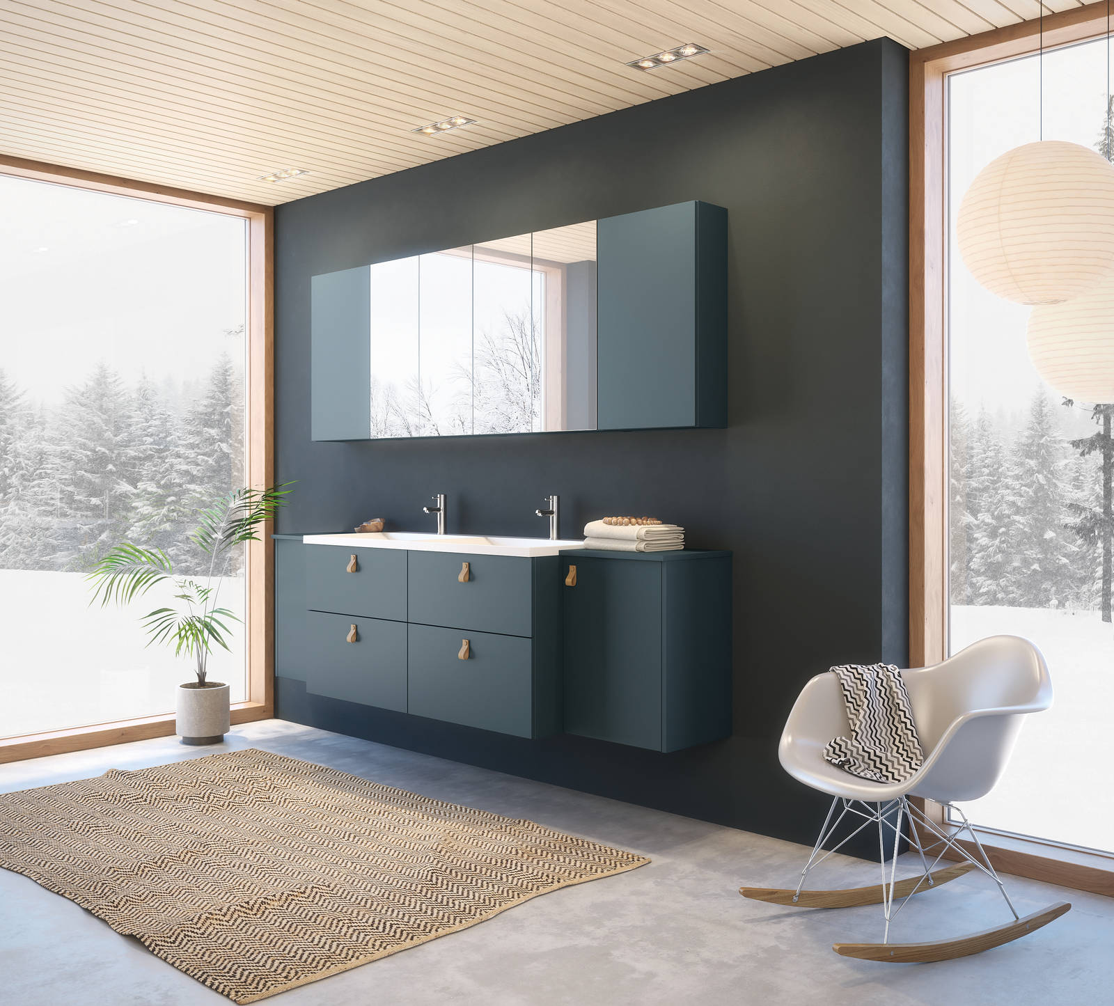 Slett overflate på innredningen gir deg et bad med den delikate følelsen av hygiene og renhet. Modellen kan males i alle standard farger, du kan også blande din egen farge mot et pristillegg.