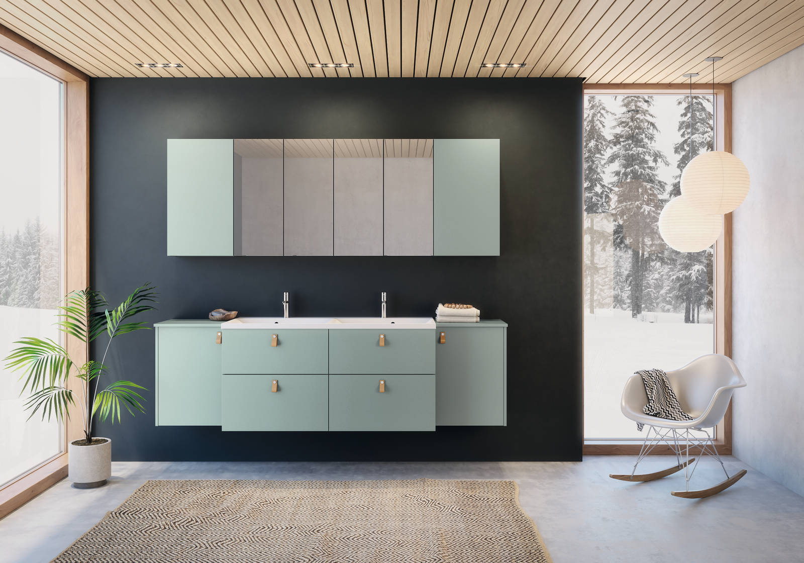 Lilje er en modell med slette fronter som gir en delikat og ren følelse. Lilje kan males i alle standard farger.