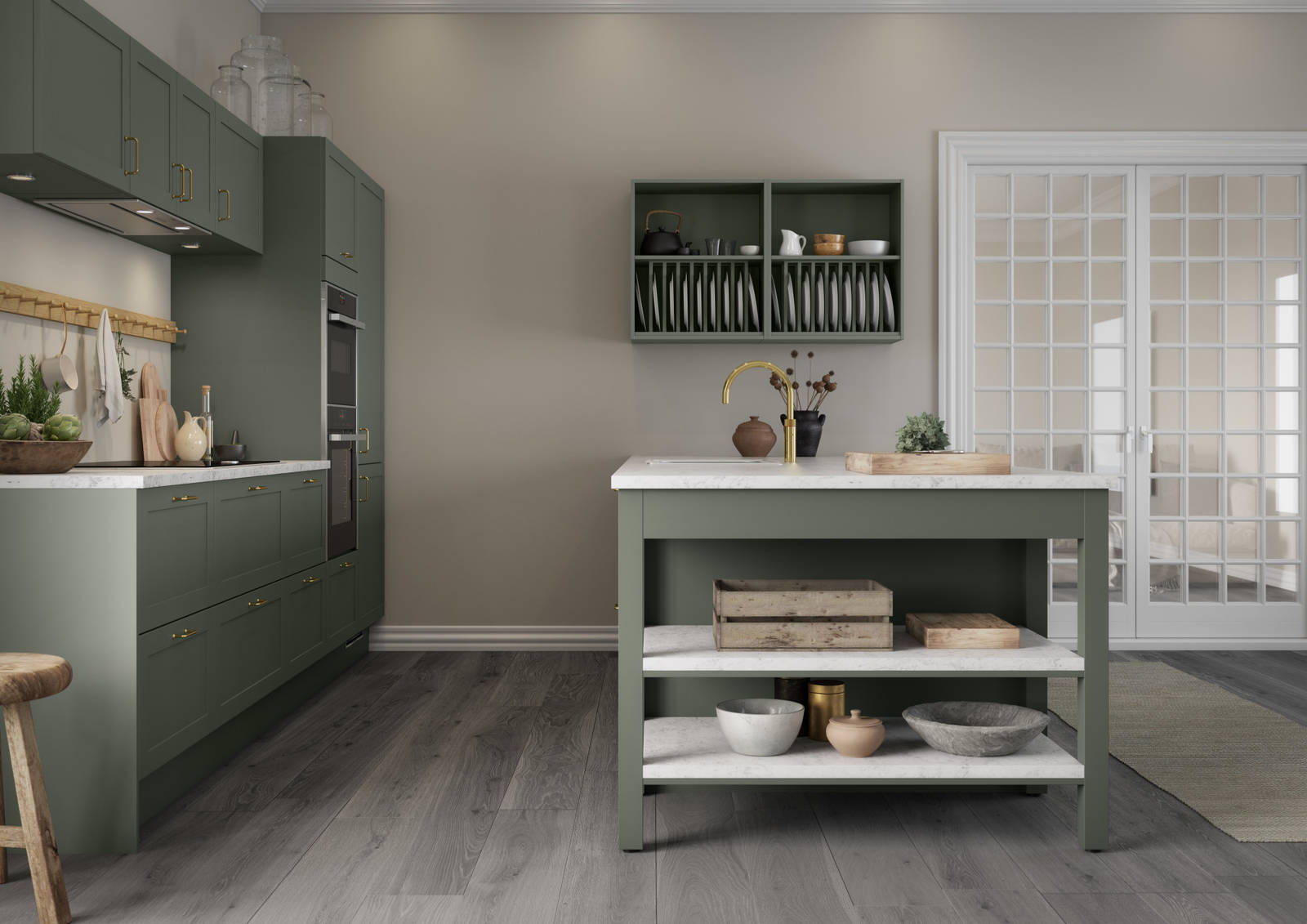 Northern Shaker Olivengrøn Tallerkenrække endereol