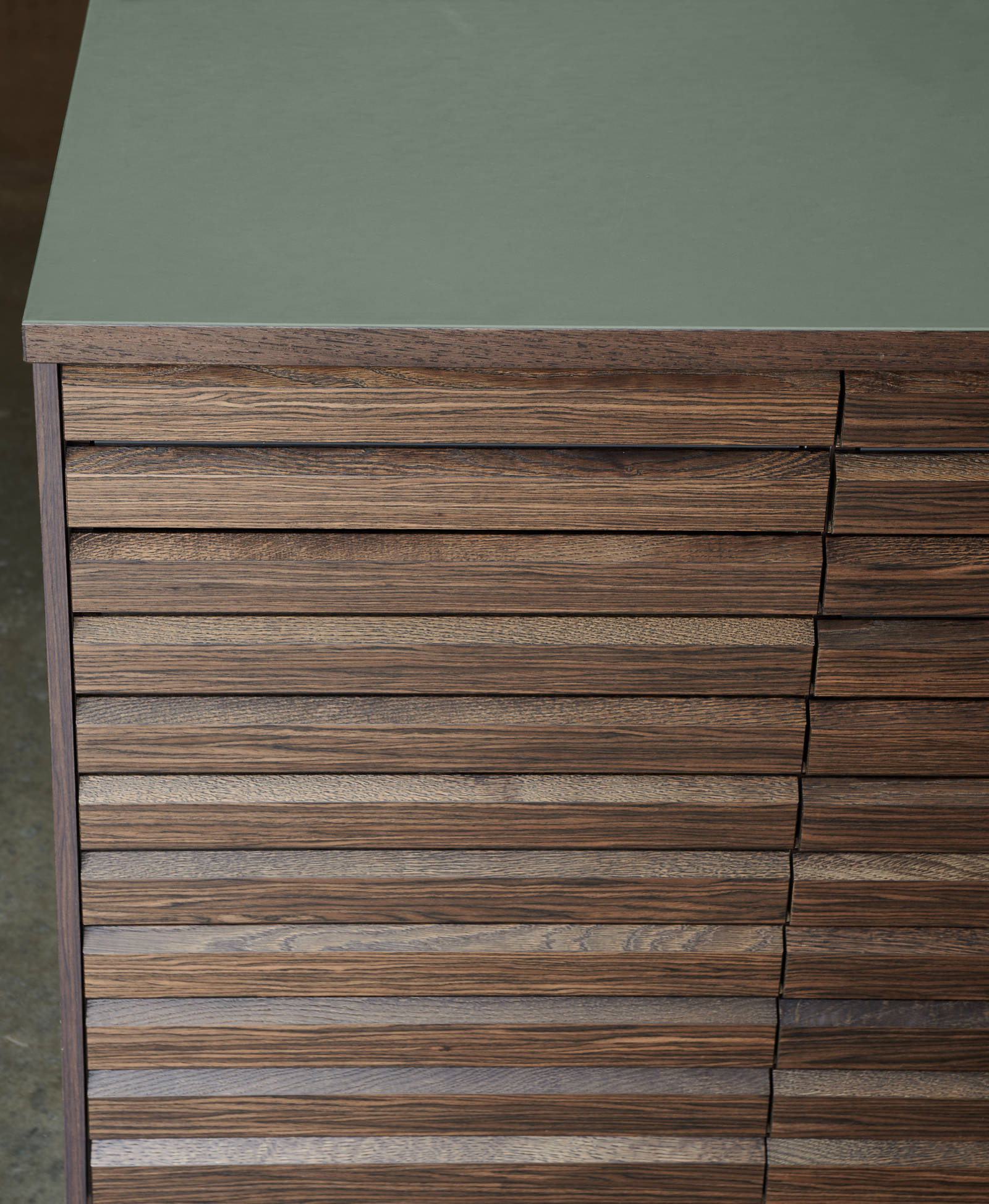 Bordplade linoleum oliven grøn ikon