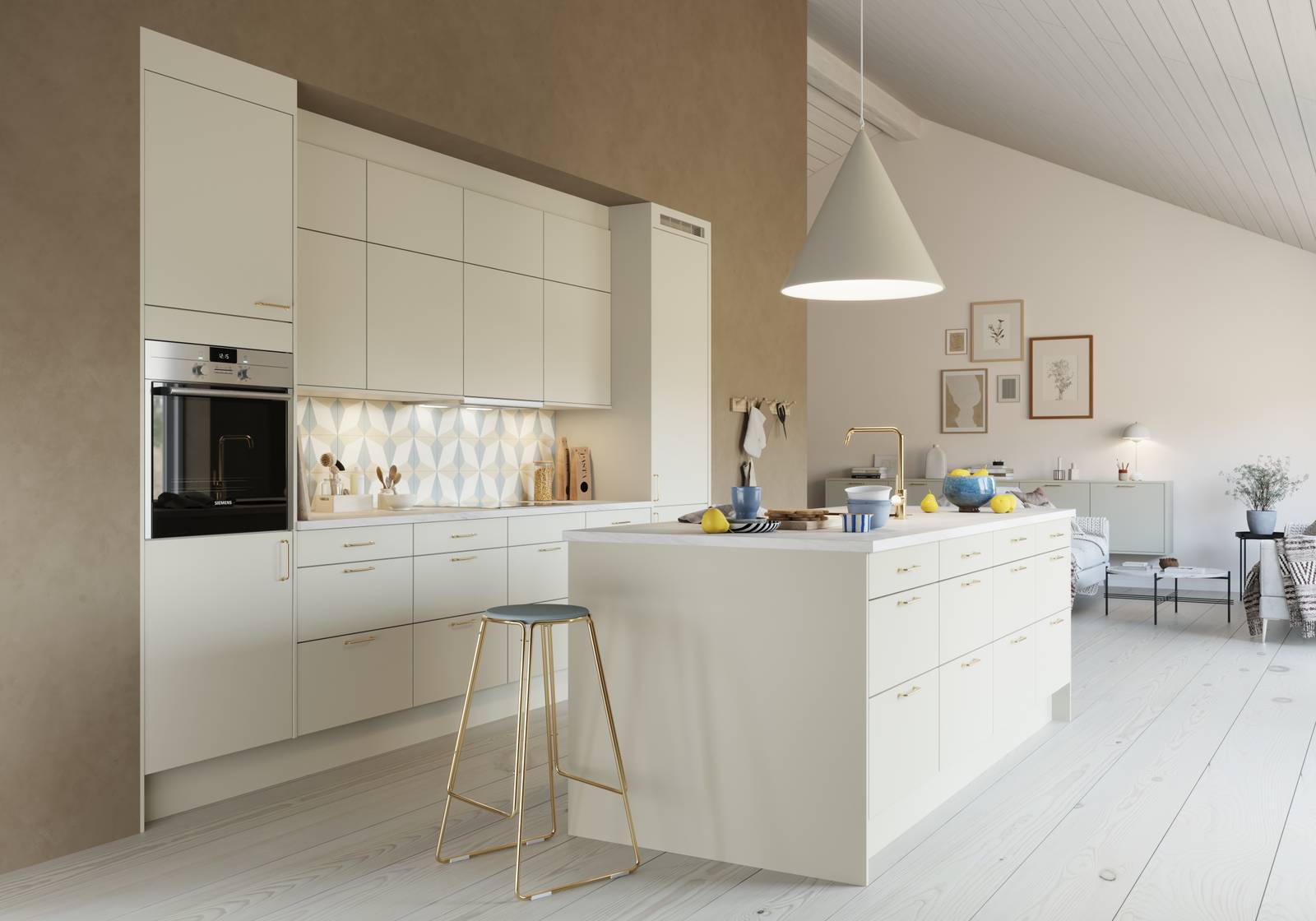 Norema Areal beige  S 2005-Y20R moderne kjøkken