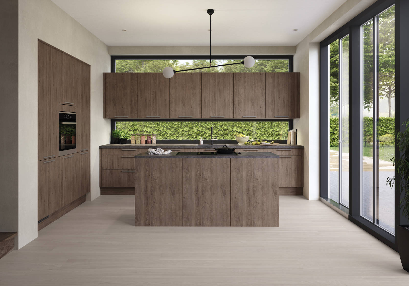 Norema kjøkken Basic Collection Nøtterøy Trøffelgrå kjøkkenøy moderne kjøkken flatpakket kjøkken