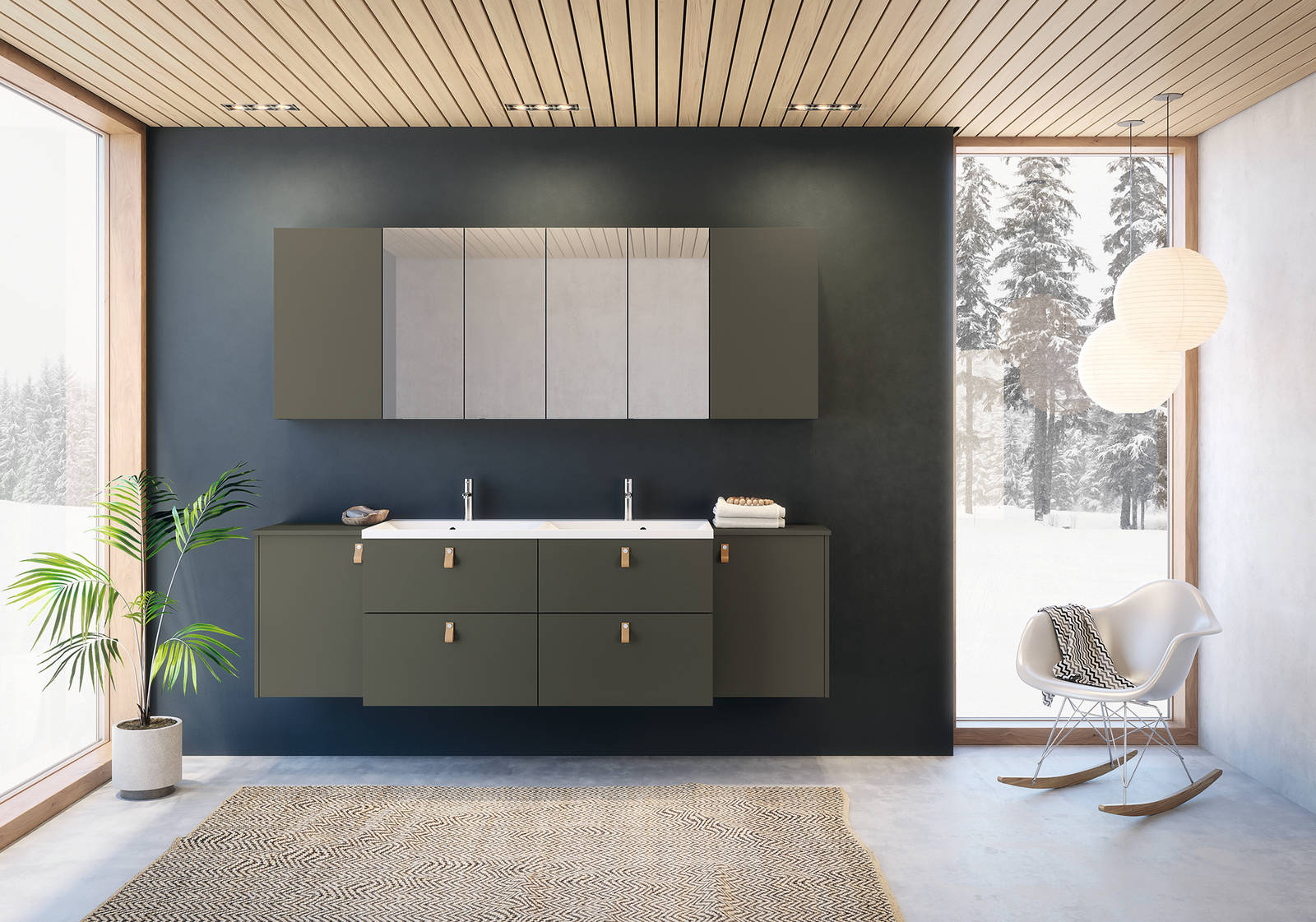 Lilje er en modell med slette fronter som gir en delikat og ren følelse. Lilje kan males i alle standard farger.