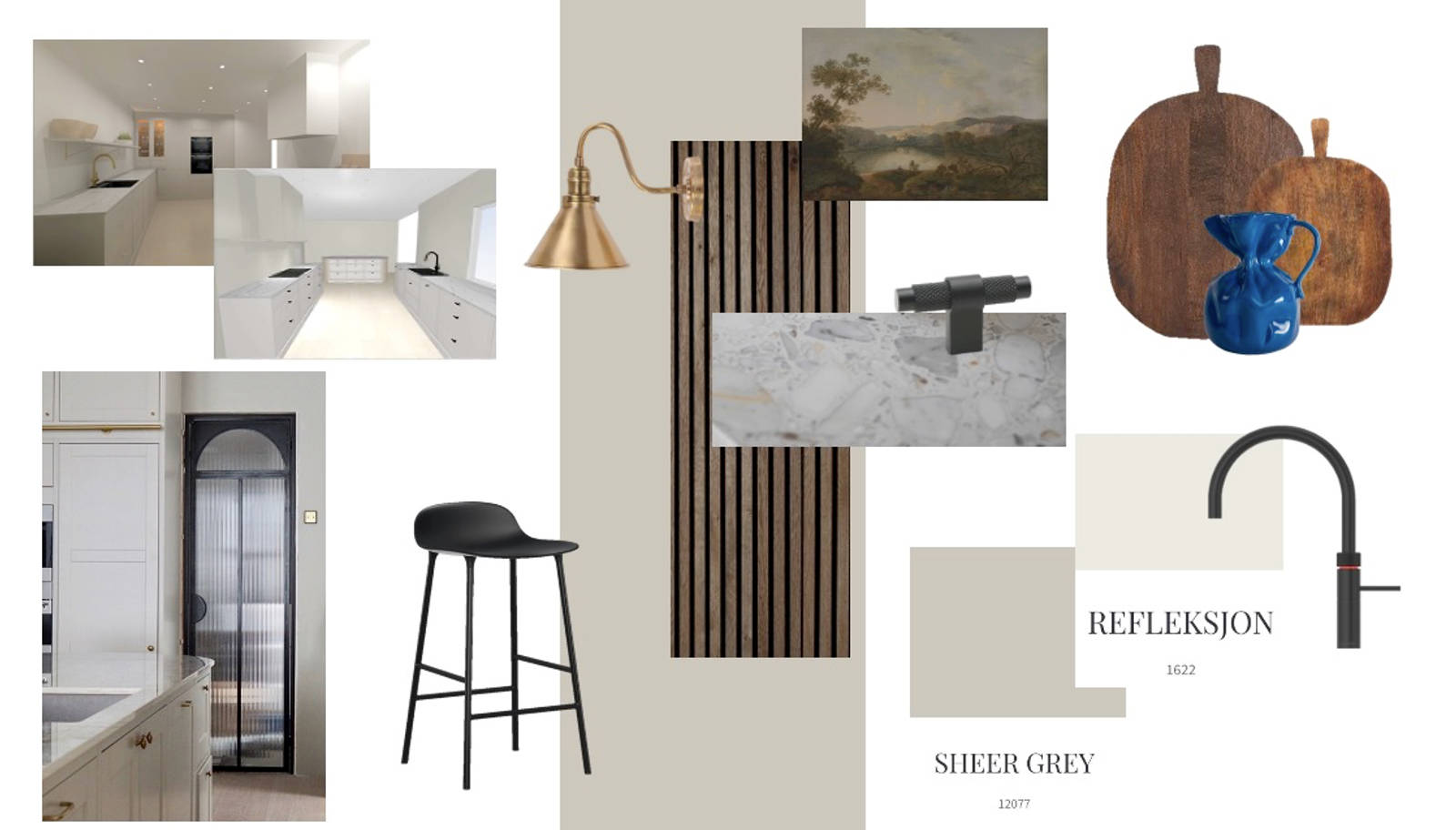 Interiørdesigneren Kristin Lindhjem sin moodboard