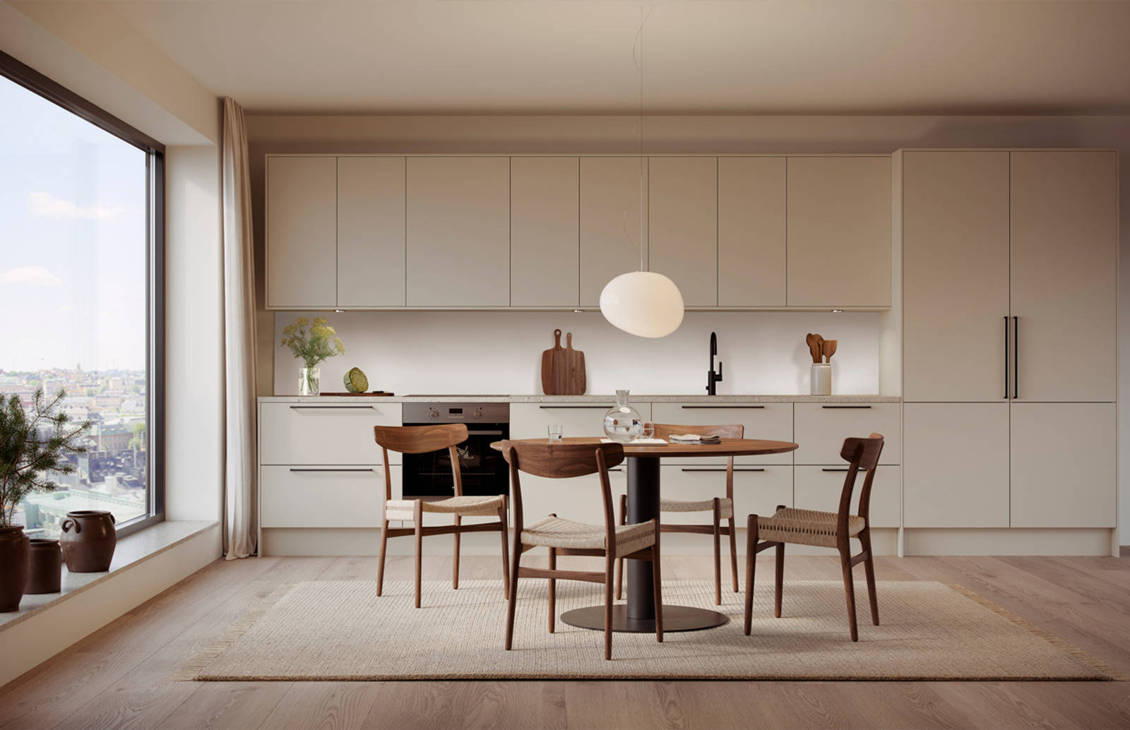 Marbodals populära kök Aspö i färgen Sand.