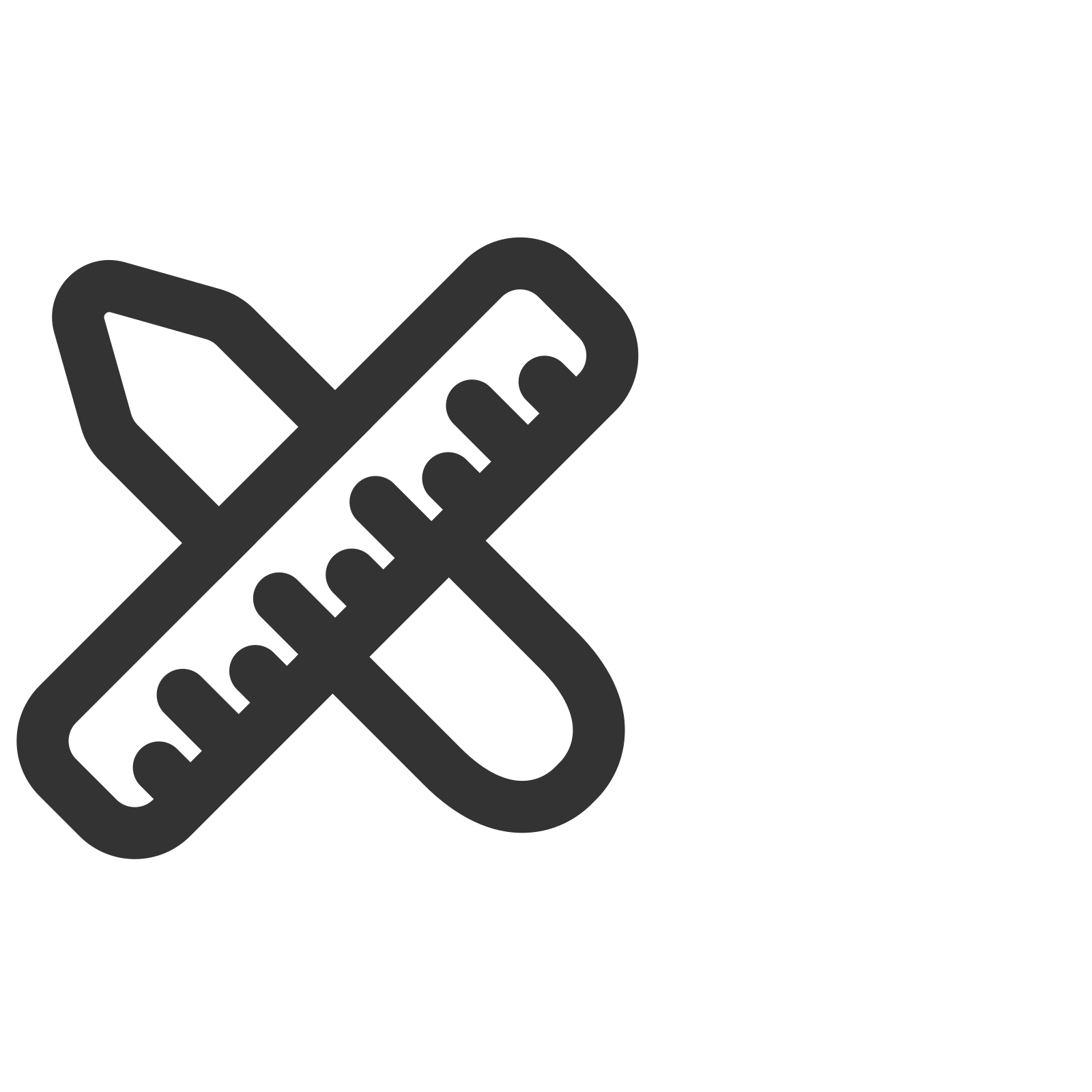 ikon av en måttstock och penna