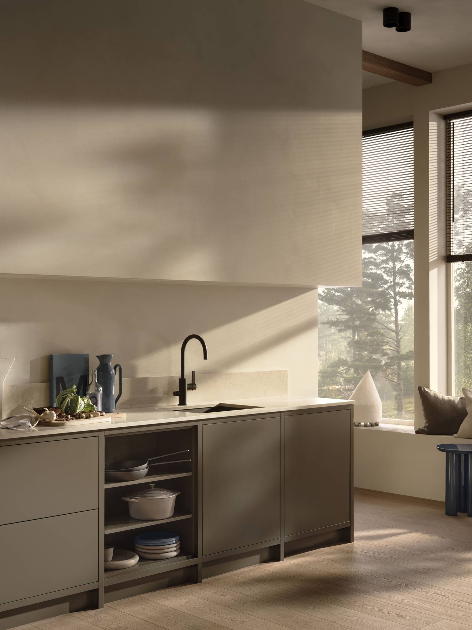 Varm minimalisme køkken