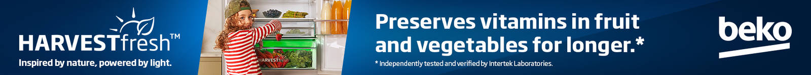 Beko preserves vitamins in fruit and vegetables for longer