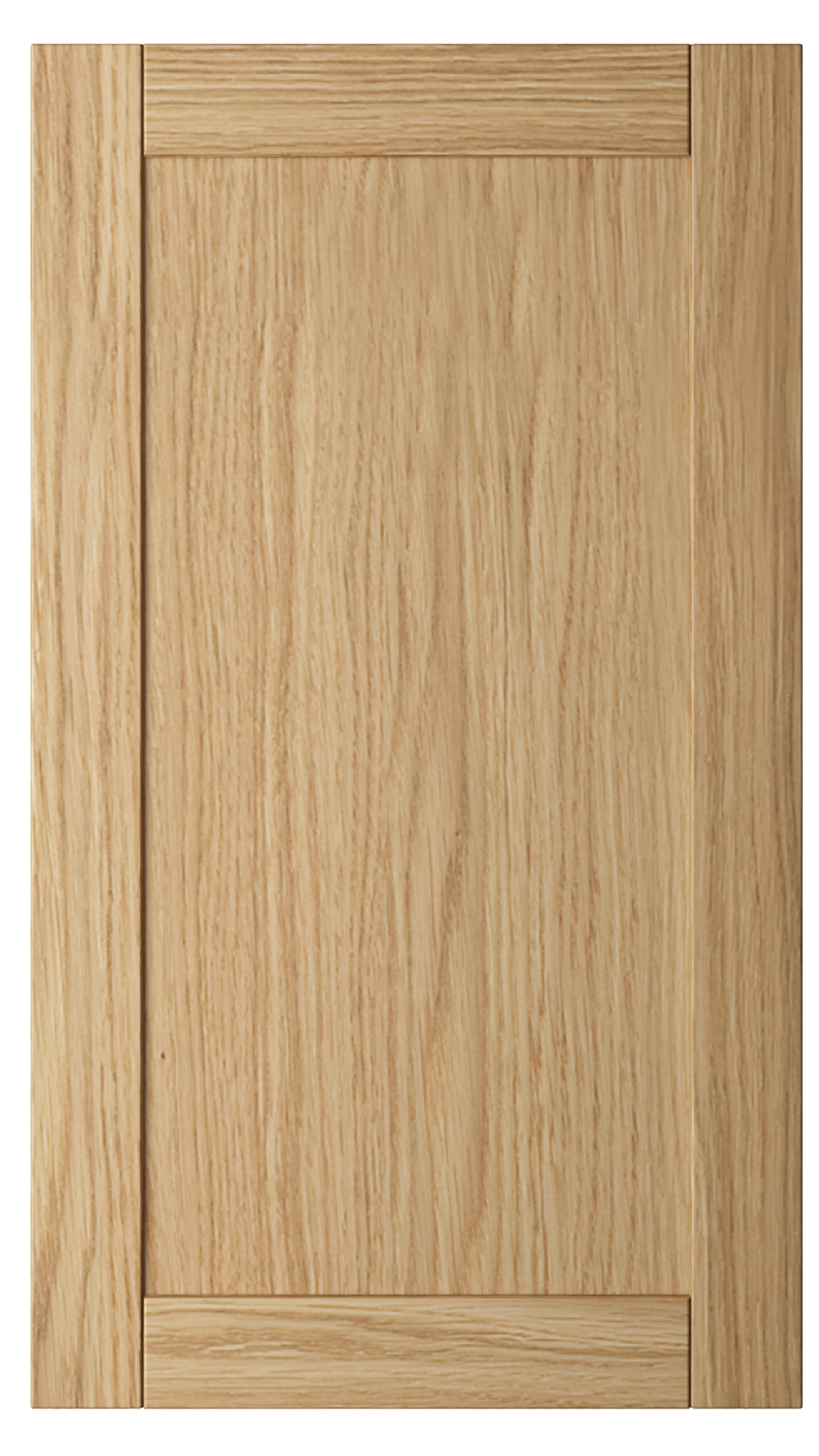 Rustikk og landlig kjøkkenmodell i heltre eik. Enkel ramme og slett fylling gjør at du kan variere uttrykket.