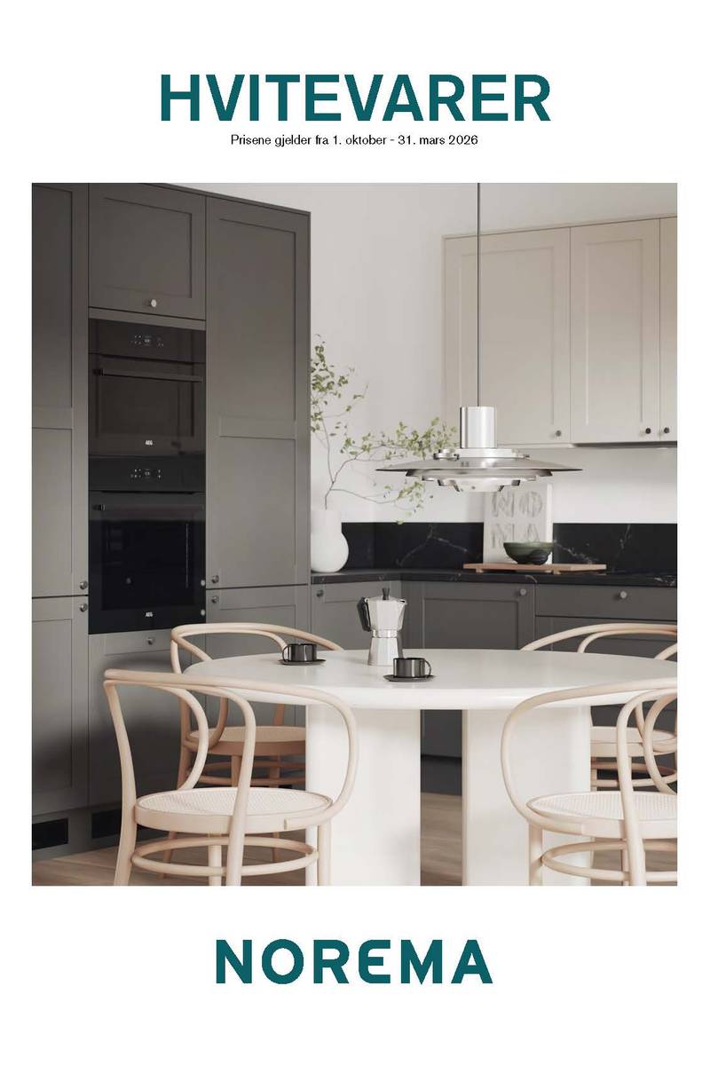 Hvitevarekampanje Norema kjøkken 1. april - 30. september 2025