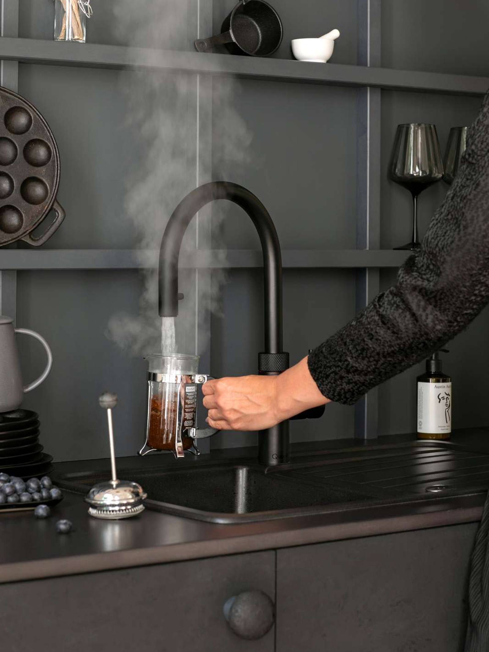 Quooker Flex Black carbon kaffe