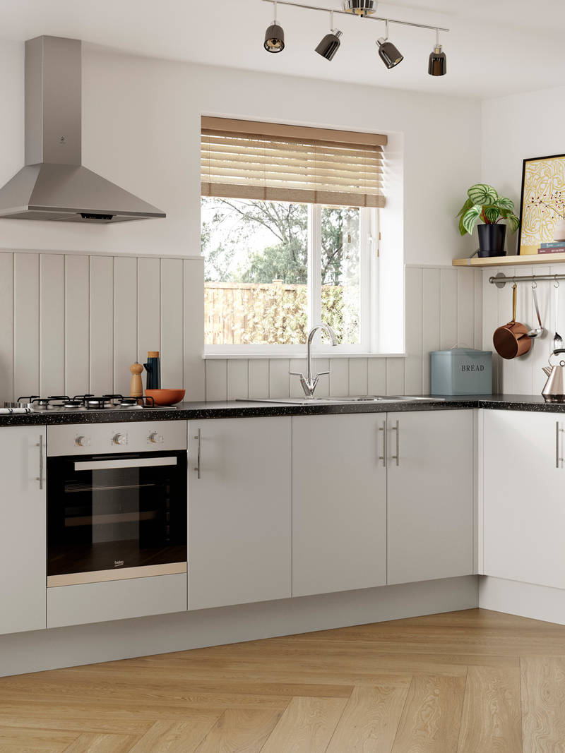Ascoli by Magnet. Affordable contemporary kitchen constructed from 18mm MFC. Available in 6 colours.
