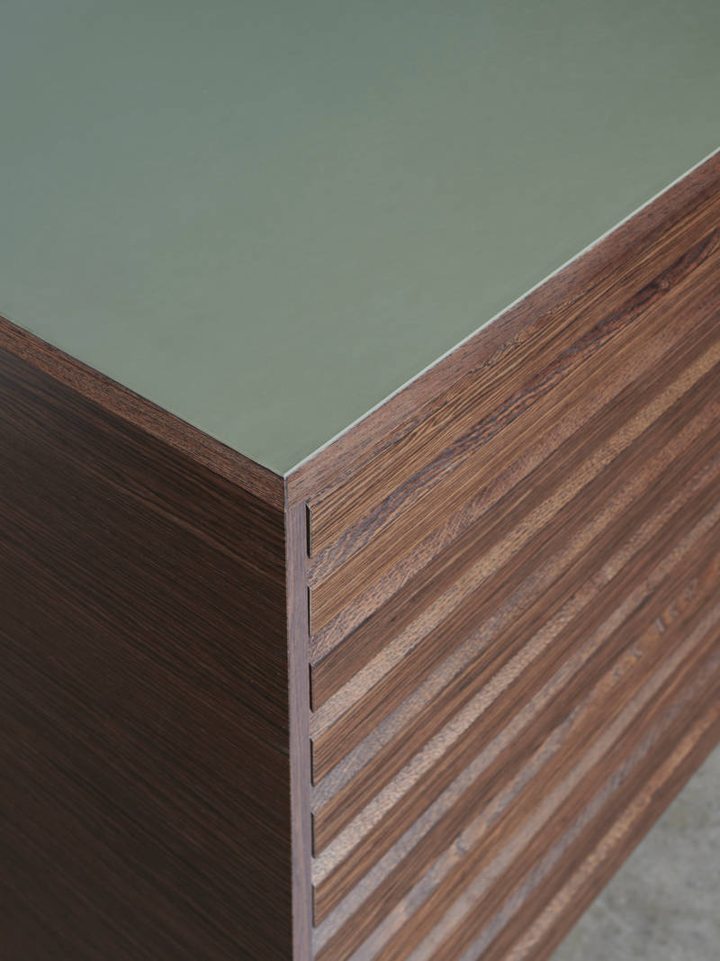 Bordplade linoleum oliven grøn ikon