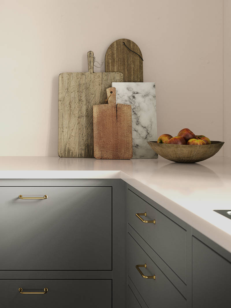 Athena Fusion i farven Søsten med Corian bordplade