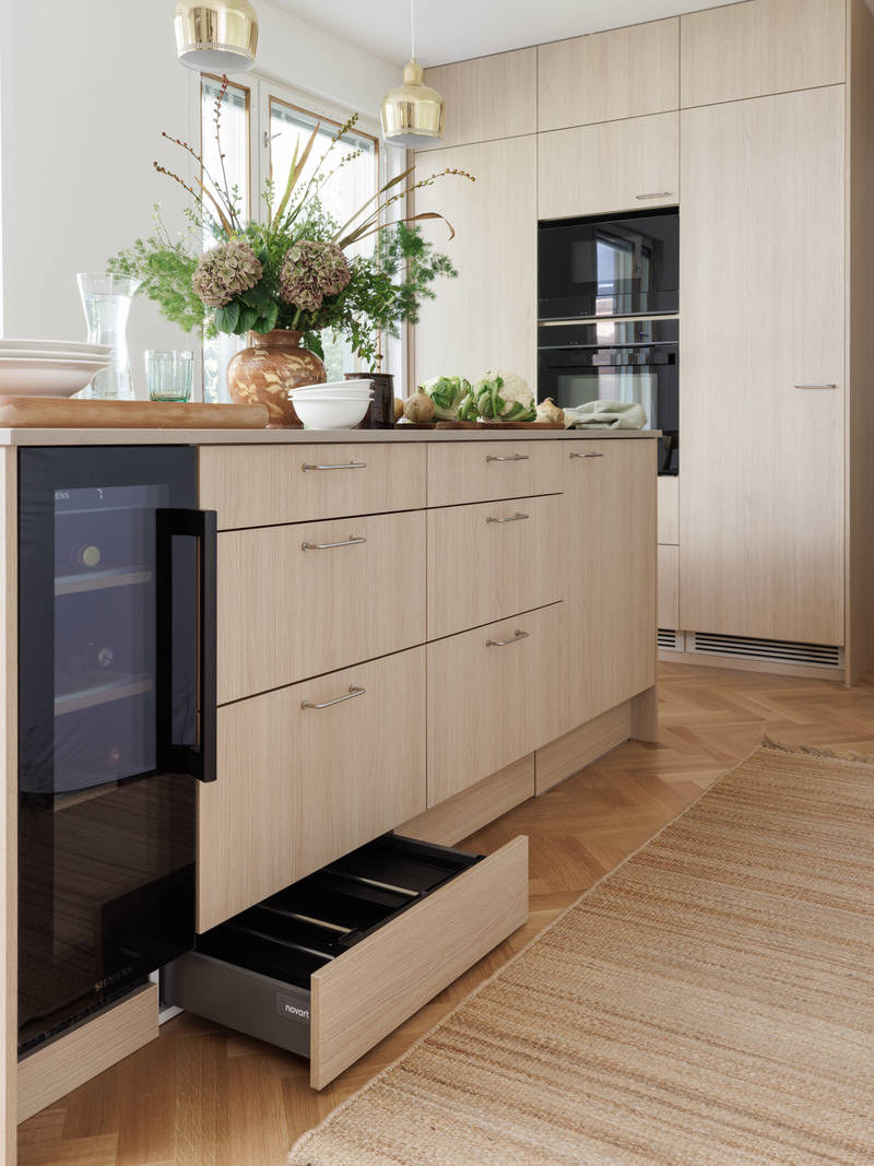 Huoleton melamiini vaalea tammi sokkelilaatikko