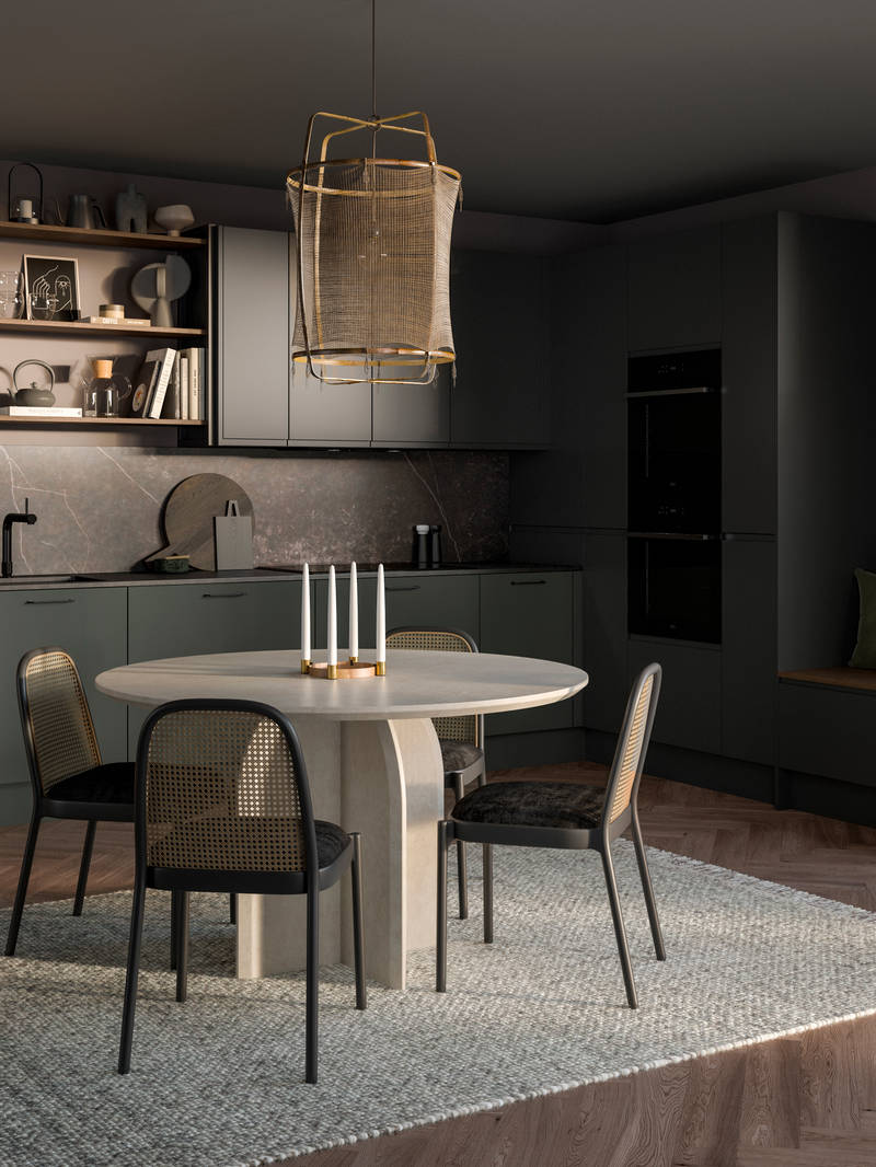 Nova Laurel green is a smooth slab surface that i available in a matt or gloss finish.