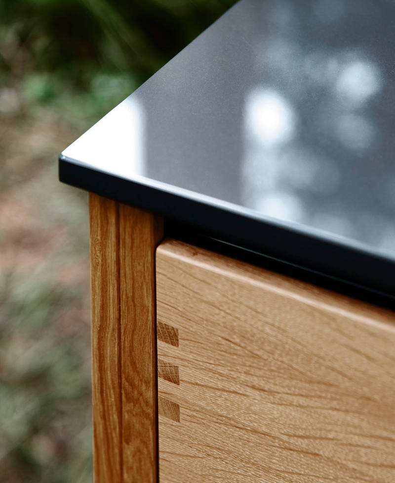 Glød skuffe fingertappet massiv eg