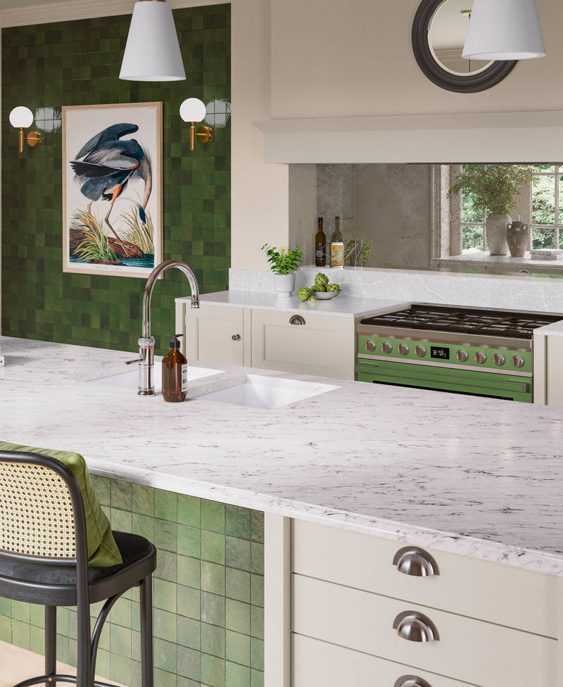 Ludlow, a traditional Shaker-style kitchen range, featuring panelled doors with visible woodgrain and beading detail.