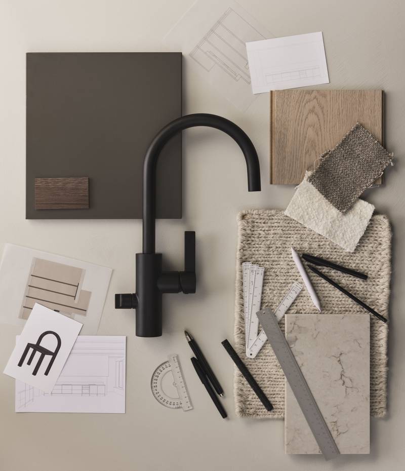 Moodboard för Warm Minimalism från Marbodal.