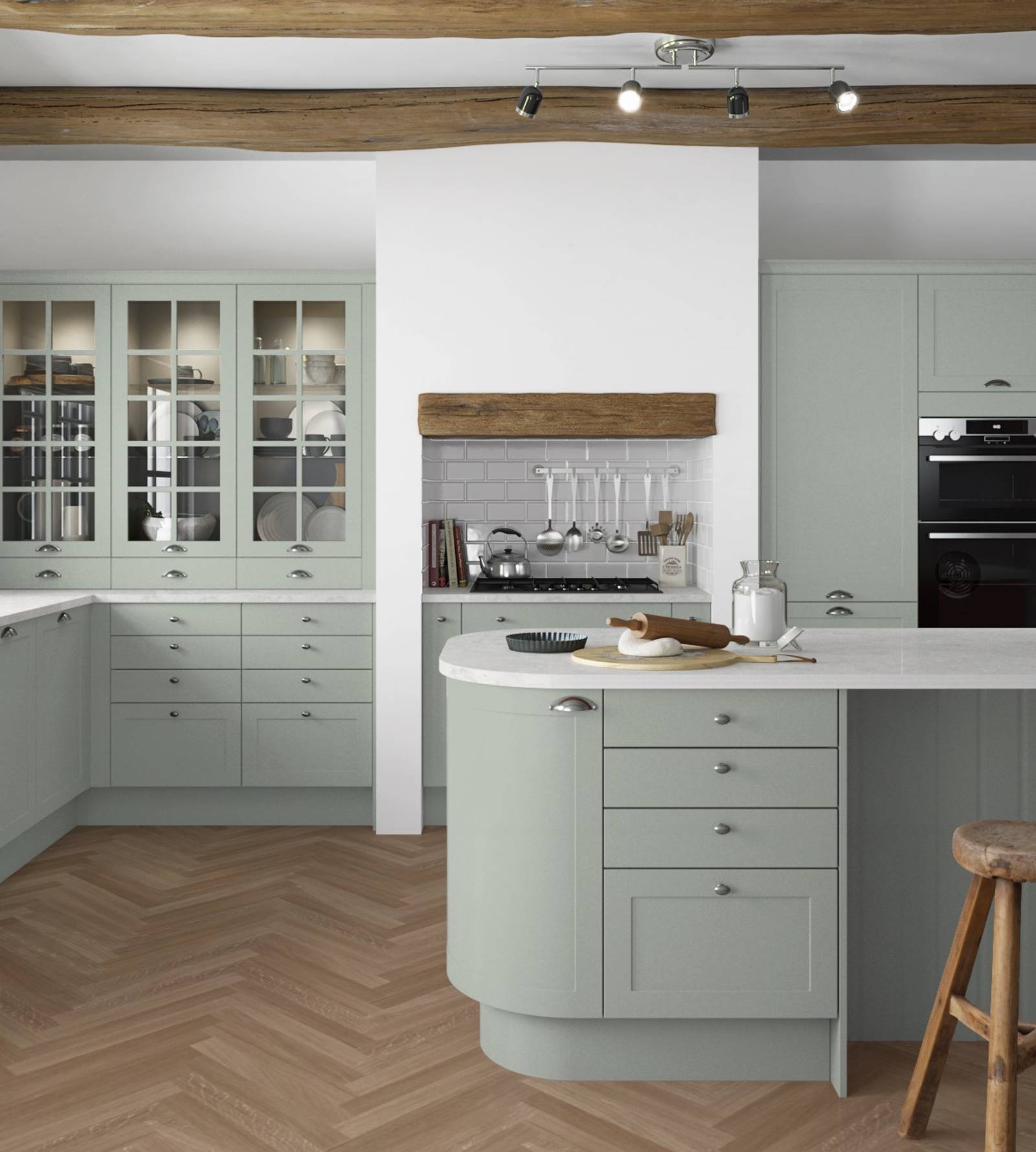 Dunham kitchen by Magnet. Smooth matt finish traditional or modern style available in over 20 colours.