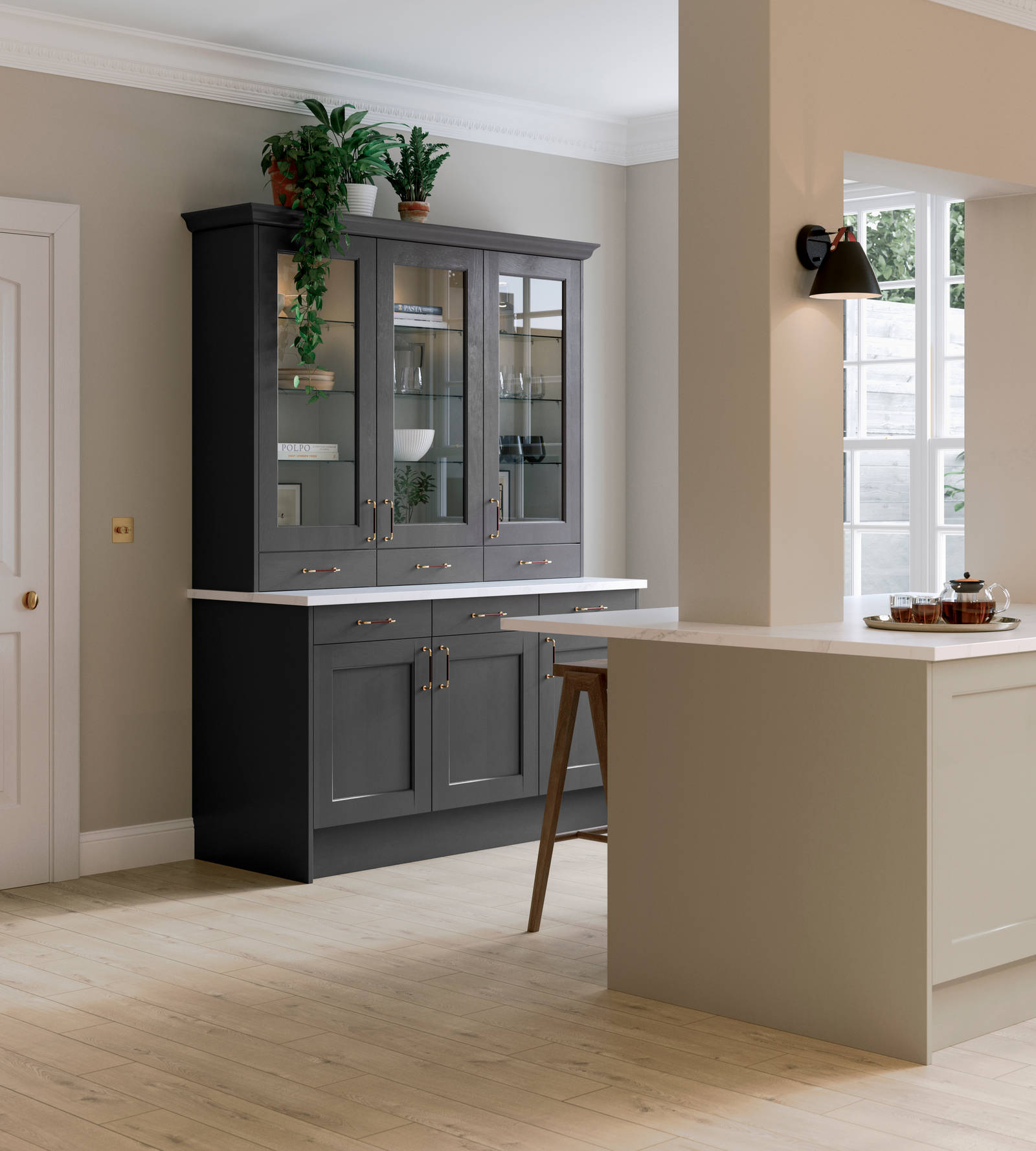Ludlow kitchen. Our latest Shaker door, with a modern country-style. Available in all 20 Magnet Create colours.