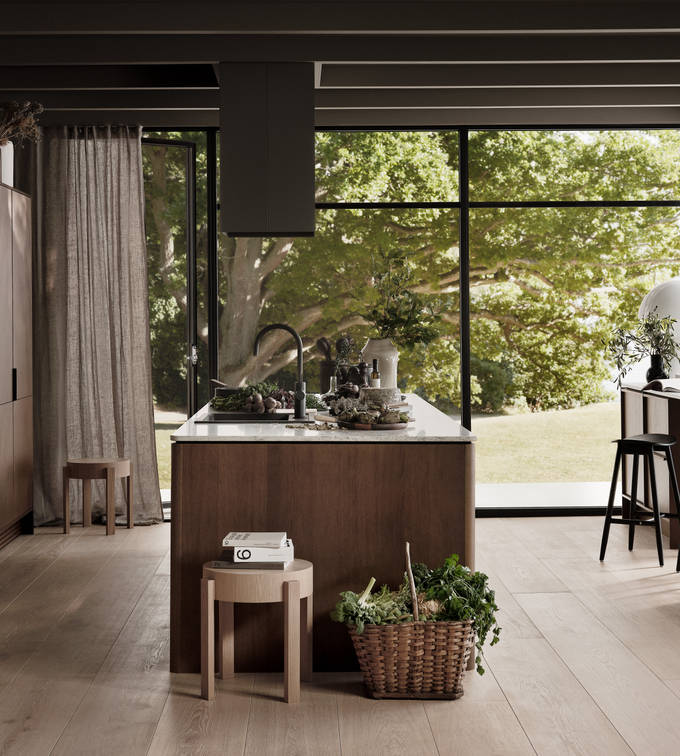 Marbodal Signatur Ekbacken - kök i ekfaner brunbets kulör