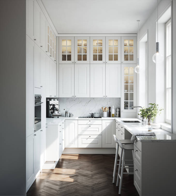 Marbodal - Kök Lindö Frost i vit kulör