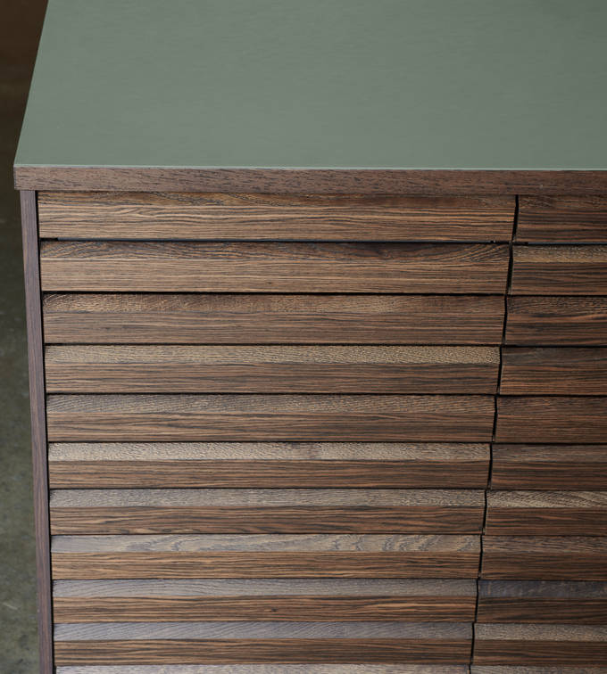 Bordplade linoleum oliven grøn ikon