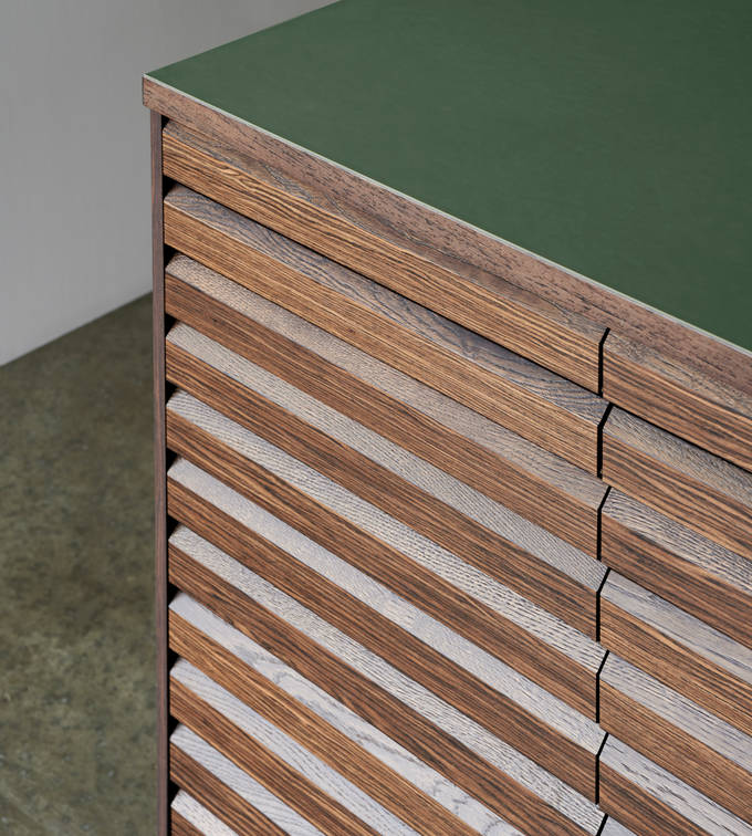 Bordplade linoleum oliven grøn ikon