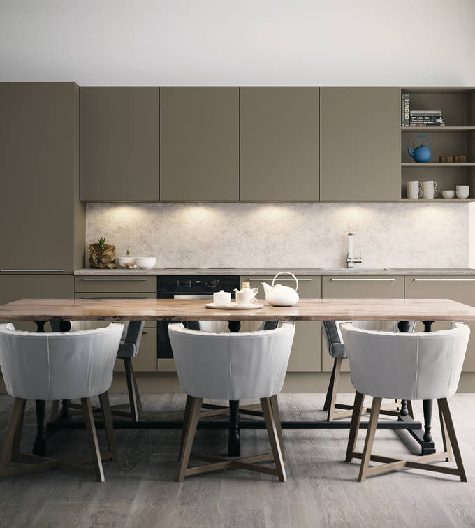 Uno er en modell som tilpasser seg omgivelsene og blir det kjøkkenet du ønsker. Fås i 15 ulike standardfarger.