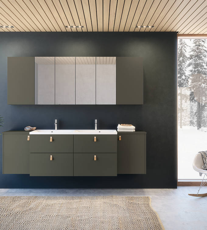 Lilje er en modell med slette fronter som gir en delikat og ren følelse. Lilje kan males i alle standard farger.