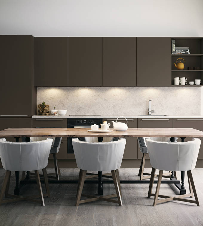 Uno er en modell som tilpasser seg omgivelsene og blir det kjøkkenet du ønsker. Fås i 15 ulike standardfarger.