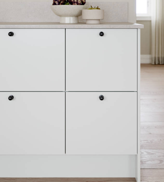 Marbodals köksmodell Aspö i färgen Frost.