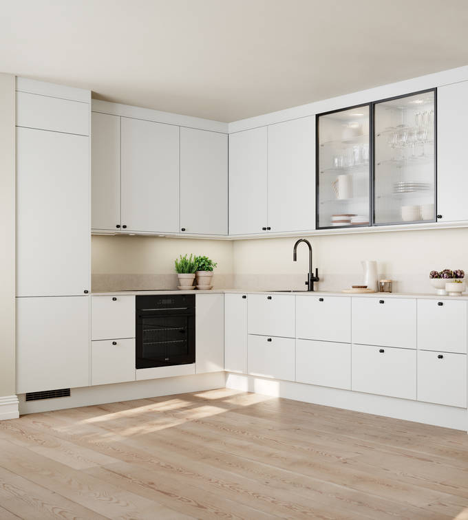 Marbodals köksmodell Aspö i färgen Frost.