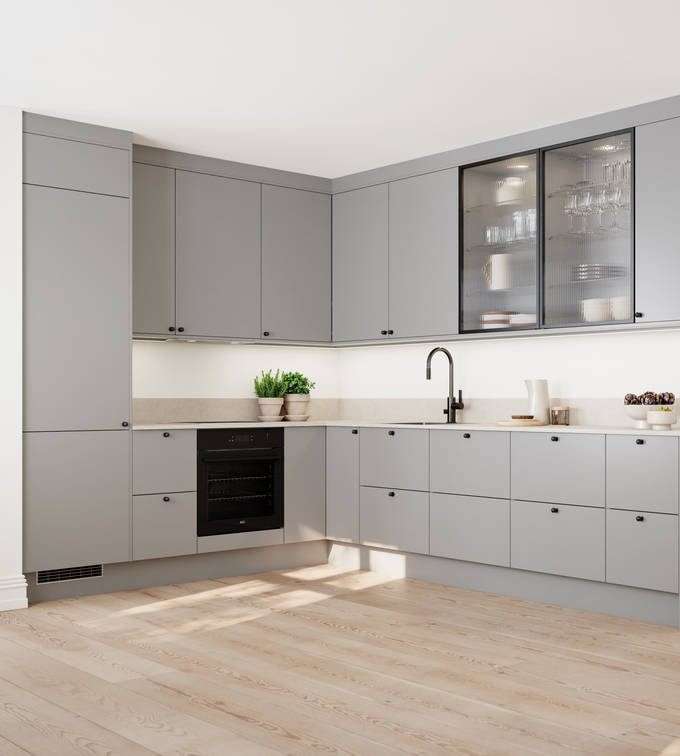 Marbodals köksmodell Aspö i färgen Moln.