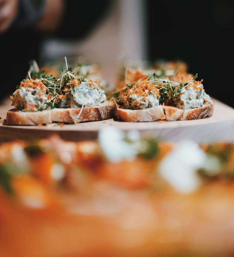 Smörrebröd med purjolöksremoulad