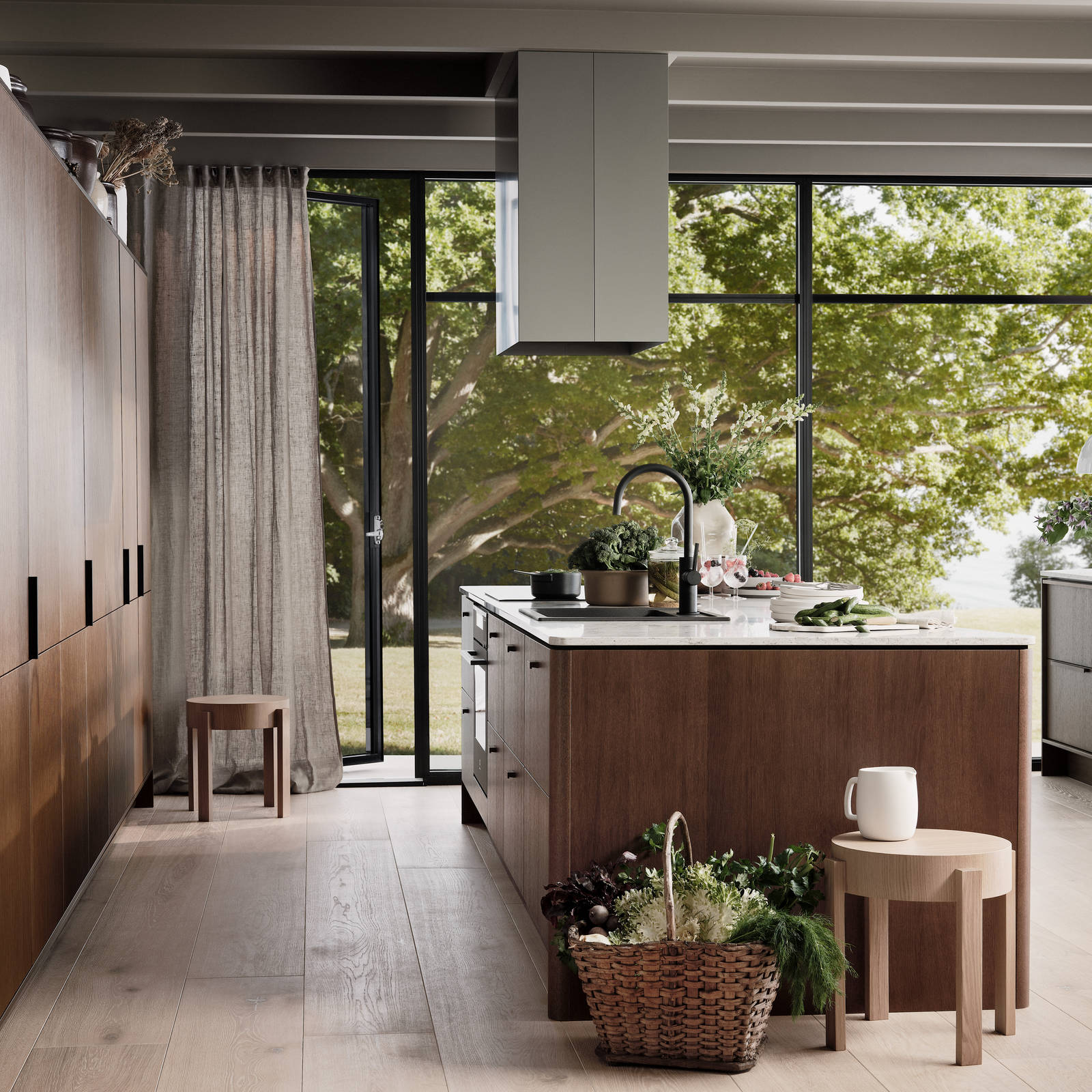 Be naturen inn og la de organiske formene møte hverdagen i Signatur Favn – et grenseløst kjøkken med naturens former i fokus.