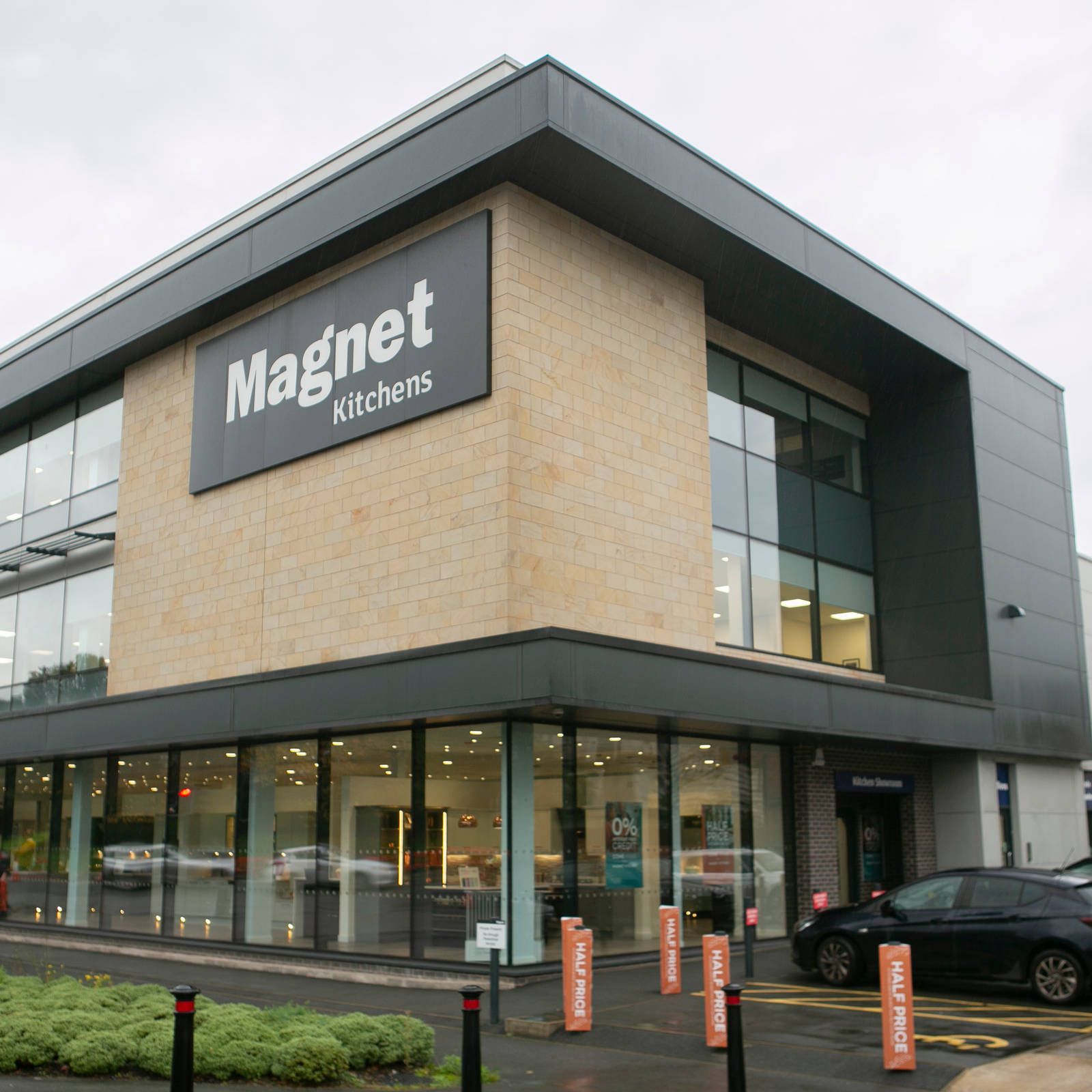 Corner view of a Magnet Showroom